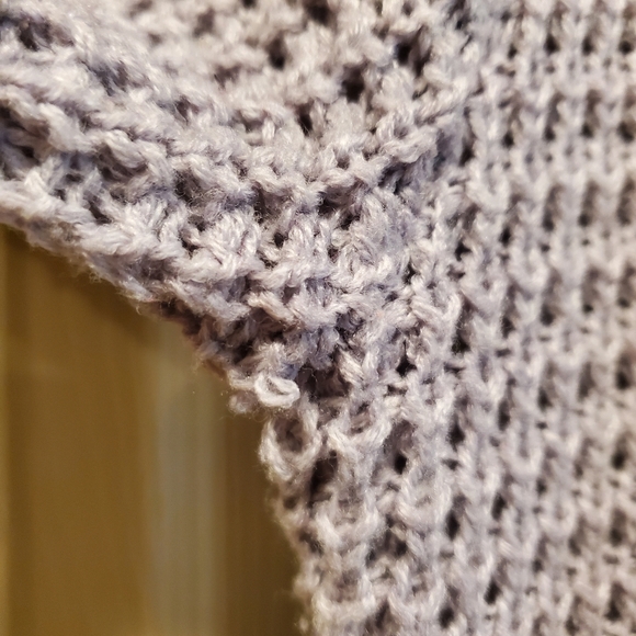 Revamped Purple Knit Long Open Cardigan Sz XS - Picture 4 of 5